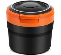 Sealed Car Ashtray with Lid for BMW Mini Cooper S One R50 R53 Clubman R55 - Flame Retardant, High Temp Resistant, Detachable & Large Capacity Portable Travel Ashtray,Black Orange/C