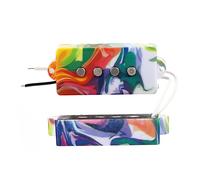 Sealed Construction Bass Pickup for 4 String Guitars Ensuring Longevity Features Vibrant Swirls and Simple Setups Design Colorful Artistic Pattern Bass Guitar Pickup Prewired Designs
