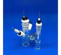 Sealed Electrolytic Cell with Micro-Replaceable H-Type Membrane (15-5 ml) - Three-Electrode System for Lab Experiments(Platinum Electrode 10x10x0.1mm)