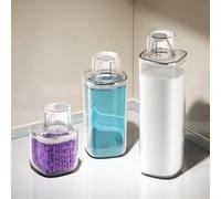 Sealed Graduated Container for Organizing Laundry Liquids Such as Detergent, Softener, Scent Beads and Bleach (1.3L)