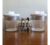 Sealed H-Type Proton Exchange Membrane Electrochemical Double Electrolyzer for Water Electrolysis - 30ml Capacity(30ml-30ml)