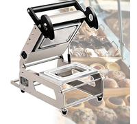 Sealer Machine, Commercial Food Packaging Equipment, Stainless Steel, Silent Operation, Spring-Loaded Reset, Knob Temp Control, for Restaurant Lunch Box, Meal Sealing(18 * 12cm)
