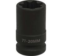 Sealey 1/2" Drive 7 Point Square Ribe Brake Caliper Socket 1/2" 20mm