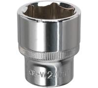 Sealey 1/2" Drive Hexagon WallDrive Socket Metric 1/2" 24mm