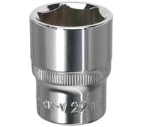 WallDrive® Socket 22mm 1/2"Sq Drive Fully Polished