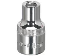 Sealey 1/2" Drive Hexagon WallDrive Socket Metric 1/2" 8mm