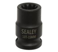 Sealey 1/2" Sq Drive 15mm Brake Caliper Socket 10-Point - VS0990