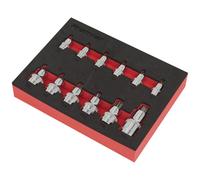 Sealey 1/4", 3/8" & 1/2" Drive 12 piece Stubby TRX-Star* Socket Bit Set