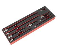 Sealey 1/4", 3/8" & 1/2" Sq Drive Wobble/Rigid Extension Bar Set 9pc - Premier Black - AK7693