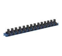 Sealey Socket Retaining Rail with 14 Clips Aluminium 1/4" Square Drive