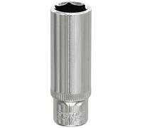 Sealey 1/4" Drive Polished Deep Hexagon WallDrive Socket Metric 1/4" 12mm