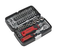 Sealey 1/4"Sq Drive Metric Socket & Bit Set 38pc Including Hex And Torx AK8945