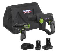 Sealey 10.8v Cordless SDS Drill and Impact Driver Kit 1 x 2ah & 1 x 4ah Li-ion