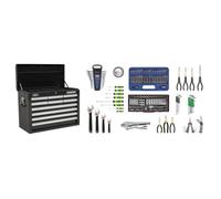 Sealey AP33109BCOMBO Topchest 10 Drawer - BB Runners - Black With ...