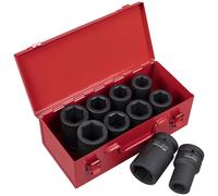 Sealey Ak689 Impact Socket Set 10Pc Deep 1Sq Drive Metric/Imperial