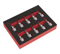 Sealey AK6242 Trx-Star* Socket Bit Set 10Pc 3/8inSq Drive
