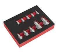 Sealey 10 Piece Combination Drive Stubby Hex Socket Bit Set