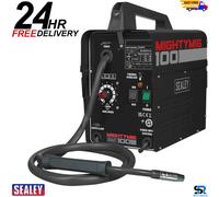 SEALEY 100Amp No Gas / Gasless Mighty Mig Welder + Flux Wire, Tip MIGHTYMIG100