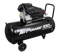 Sealey V-Twin Direct Drive Air Compressor, 100L, 3hp, 13.7cfm, 116psi, 2.2kW - SAC10030VA