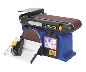 Sealey 100mm 4" Belt & 150mm 6" Disc Bench Mitre Sander Wood/Woodworking SM914