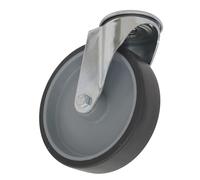 Ø100mm Medium-Duty Thermoplastic Bolt Hole Swivel Castor Wheel - Trade