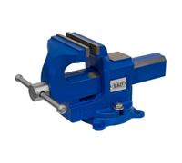 Sealey QAVE100 Vice 100Mm Quick Action Swivel Base Sg Iron, Multi
