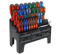 Siegen by Sealey Screwdriver, Bit & Nut Driver Set S01248 - 100pc Colour-Coded with Display Stand