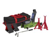 Sealey 1020LE Low Entry Yankee Trolley Jack Kit 2 Tonne Green