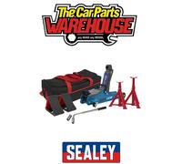 Sealey 1020LEBBAGCOMBO 2tonne Low Entry Short Chassis Trolley Jack Blue Set