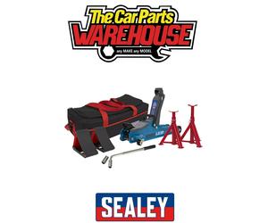 Sealey 1020LEBBAGCOMBO 2tonne Low Entry Short Chassis Trolley Jack Blue Set