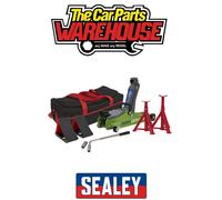 Sealey 1020LEHVBAGCOMBO 2tonne Low Entry Short Chassis Trolley Jack Hi-Vis Green