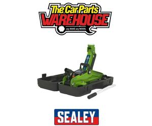 Sealey 1050CXDHV Trolley Jack 2tonne 1050CXD Hi-Vis WITH Storage Case Boot Size