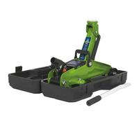 Sealey 1050CXDHV Trolley Jack 2tonne 1050CXD Hi-Vis WITH Storage Case Boot Size