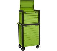 Topchest & Rollcab Combination 11 Drawer Push-To-Open - Green