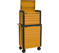Sealey 11 Drawer Push To Open Roller Cabinet and Chest Combo Orange
