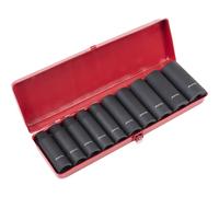 Sealey 11 Piece 1/2" Drive Deep Hexagon Impact Socket Set 1/2"