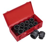 Sealey Ak688 Impact Socket Set 10Pc 1Sq Drive Metric/Imperial