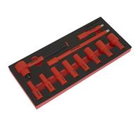 Sealey 11 Piece 3/8" Drive VDE Insulated Socket Set in Module Tray 3/8"