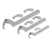 Sealey 11 Piece Adjustable C Spanner Hook and Pin Wrench Set