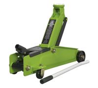 Sealey 1153CXHV 3 Tonne Long Reach Heavy-Duty Trolley Jack - Hi-Vis Green