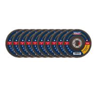 Sealey 115mm Aluminium Oxide Flap Discs 40Grit 22mm Bore - Pack of 10