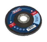 Sealey Flap Disc FD115120 - Zirconium - 115mm, 22mm Bore, 120 Grit - Pack of 1