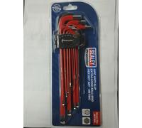 Sealey 11PC ANTI-SLIP EXTRA-LONG BALL-END HEX KEY SET - METRIC