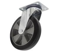 Sealey Castor Wheel 125mm Plate Swivel 250Kg Load Capacity Rubber Scw5125Spem
