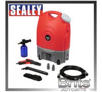 Sealey 12V Rechargeable Pressure Washer 17L | Foam Gun & Brush Kit