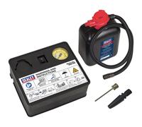 Sealey 12v Tyre Inflator and Emergency Puncture Repair Sealant Kit