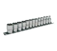 Sealey AK2680 Socket Set 13Pc 1/4inSq Drive 12Pt Walldrive® Metric