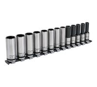 Sealey AK2745B 13pc 1/2"Sq Drive Deep Lock-On™ Socket Set - Black Series