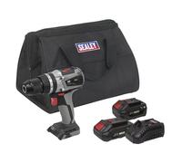 Sealey CP20VDDX 20v Cordless Brushless Combi Drill 1 x 2ah & 1 x4ah Li-ion Battery Charger Bag