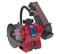 Sealey BG150BS Bench Grinder 150mm with 50mm Belt Sander & Work Li...